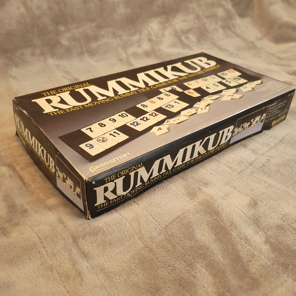 Pressman Rummikub Tile Game Vintage 1980 Black Original Complete Racks Instr